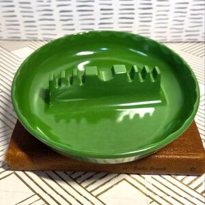 GES-LINE 341 Green Melamine Vintage Ashtray Trinket Bowl